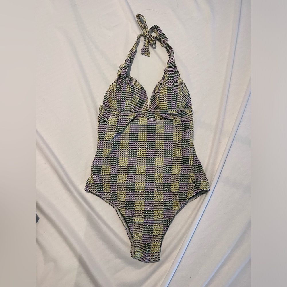 Blueman Patterned One Piece Swimsuit
